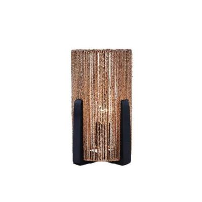 venus wood rattan 5-pillar design table lamp light black natural