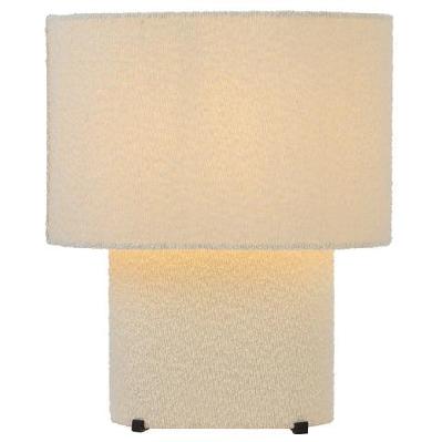 verso contemporary table desk lamp light boucle metal plastic ivory textured