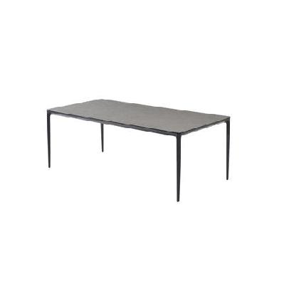 vincenzo large rectangular kitchen dining table ceramic 210cm - cement