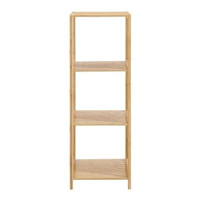 voco 3-tier bookcase open shelf bookshelf display unit bamboo