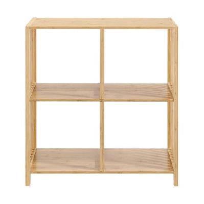 vovo 2x2 low bookcase open shelf bookshelf display unit bamboo
