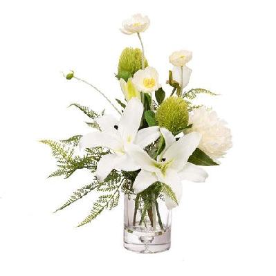 white liliy 48cm mixed artificial plant flower arrangement decorative