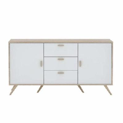 william sideboard buffet unit chest of drawers storage cabinet - oak and white