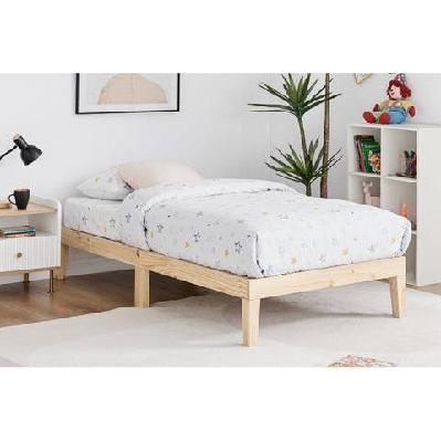 william wood bed frame natural single double