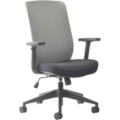 buro mondo gene task chair high back arms grey 
