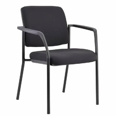 buro lindis 4 leg visitor chair with arms black 