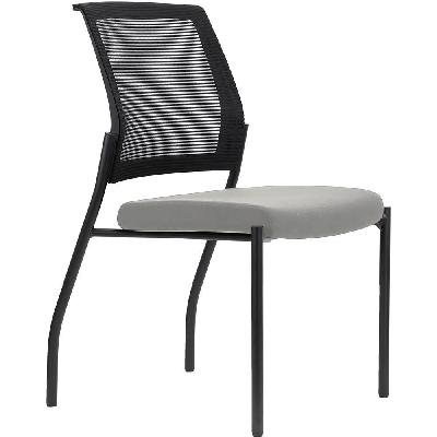 urbin 4 leg mesh back chair glides black frame ice seat 