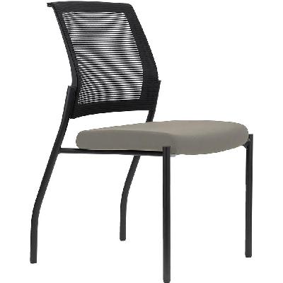 urbin 4 leg mesh back chair glides black frame driftwood seat 