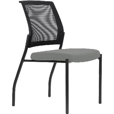 urbin 4 leg mesh back chair glides black frame steel seat 