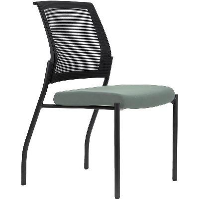 urbin 4 leg mesh back chair glides black frame cloud seat 