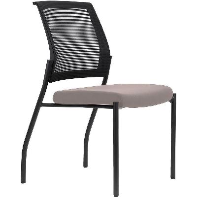 urbin 4 leg mesh back chair glides black frame petal seat 