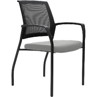 urbin 4 leg mesh back armchair glides black frame ice seat 