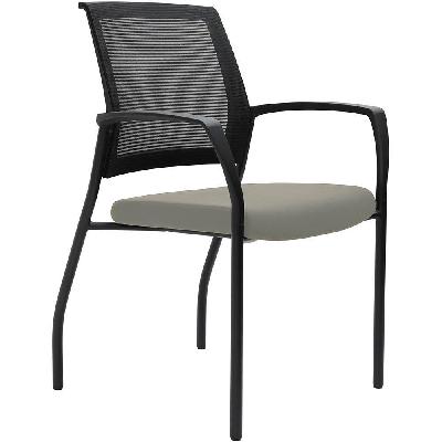 urbin 4 leg mesh back armchair glides black frame driftwood seat 