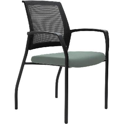 urbin 4 leg mesh back armchair glides black frame cloud seat 