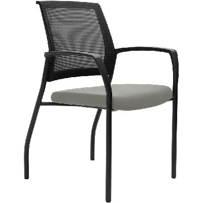 urbin 4 leg mesh back armchair glides black frame sand seat 