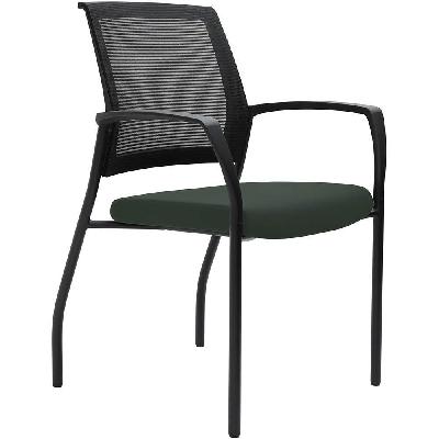 urbin 4 leg mesh back armchair glides black frame forest seat 