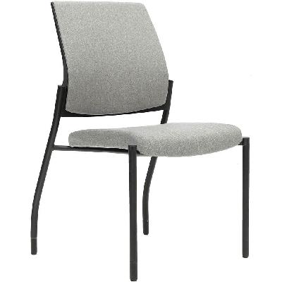 urbin 4 leg chair castors black frame ice seat and inner back 