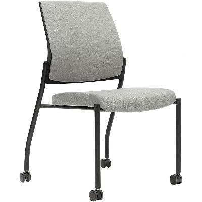 urbin 4 leg chair glides black frame ice seat and inner back 