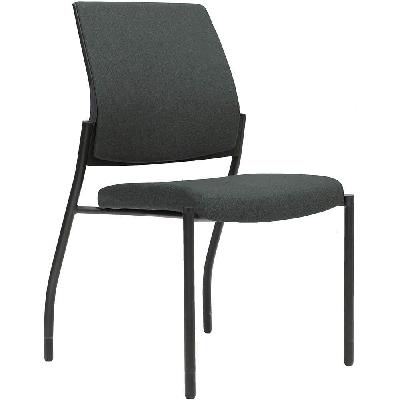 urbin 4 leg chair glides black frame slate seat and inner back 