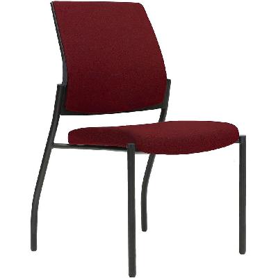 urbin 4 leg chair glides black frame scarlet seat and inner back 