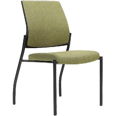 urbin 4 leg chair glides black frame apple seat and inner back 