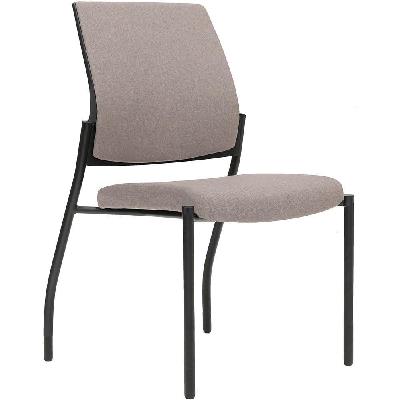 urbin 4 leg chair glides black frame petal seat and inner back 