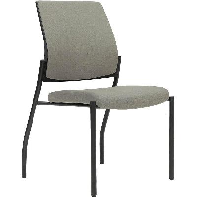 urbin 4 leg chair glides black frame mocha seat and inner back 