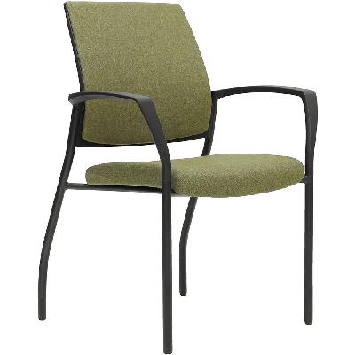 urbin 4 leg armchair glides black frame apple seat and inner back 