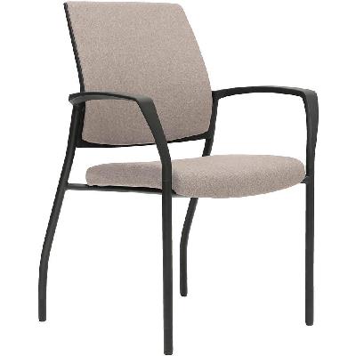 urbin 4 leg armchair glides black frame petal seat and inner back 