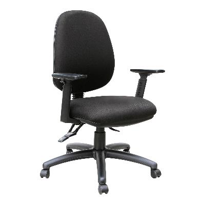 buro mondo java task chair high back 3-lever black - with adjustable arms