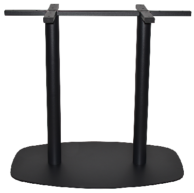 base table arc 800mm x 500mm black 