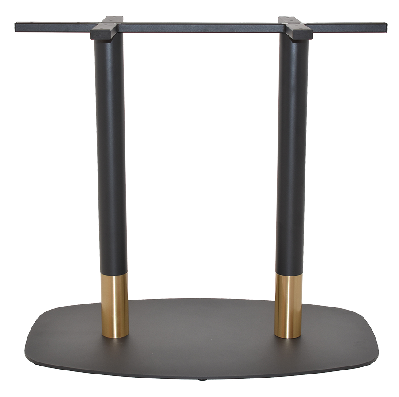 base table arc/tivoli 800mm x 500mm black brass collar 