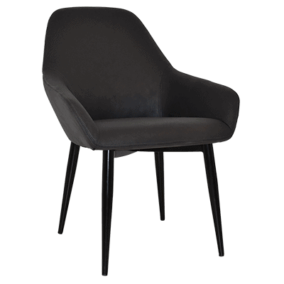 bronte tub chair pelle onyx 
