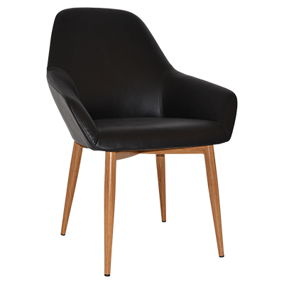 bronte tub armchair - vinyl black 