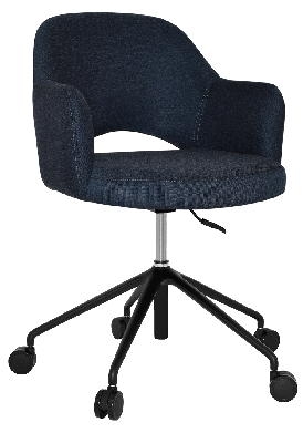 arm chair albury castor v2 black - gravity navy 