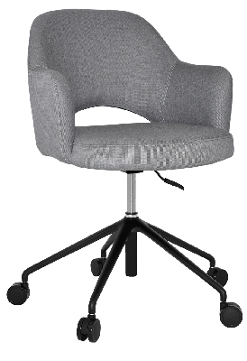 arm chair albury castor v2 black - gravity steel 