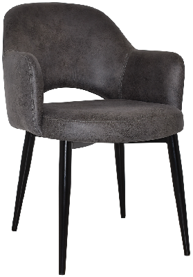 arm chair albury metal black - eastwood slate 