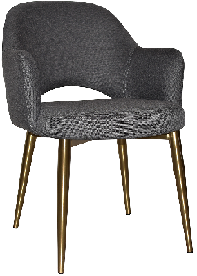 arm chair albury metal (slim) brass - gravity slate 