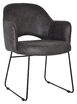 arm chair albury sled black - eastwood slate 