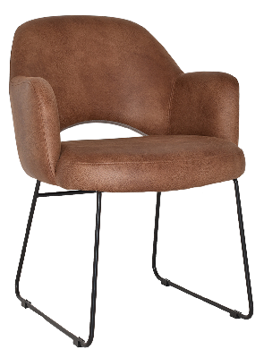 arm chair albury sled black - eastwood tan 