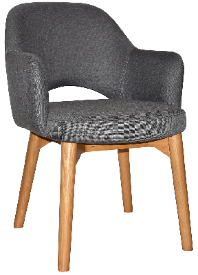 arm chair albury timber light oak - gravity slate 