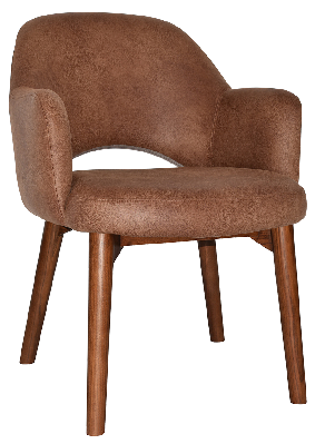 arm chair albury timber light walnut - eastwood tan 