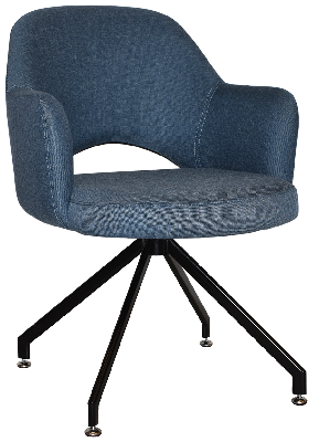 arm chair albury trestle black - gravity denim 