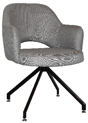 arm chair albury trestle black - gravity steel 