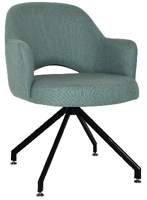 arm chair albury trestle black - gravity teal 