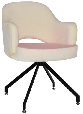 arm chair albury trestle black - unupholstered 