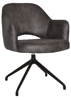 arm chair albury trestle v2 black - eastwood slate 