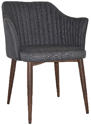 arm chair coogee metal light walnut - gravity slate 