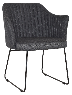 arm chair coogee sled black - gravity slate 