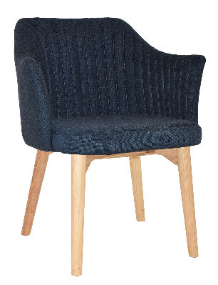 arm chair coogee timber natural- gravity navy 